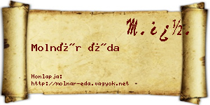 Molnár Éda névjegykártya